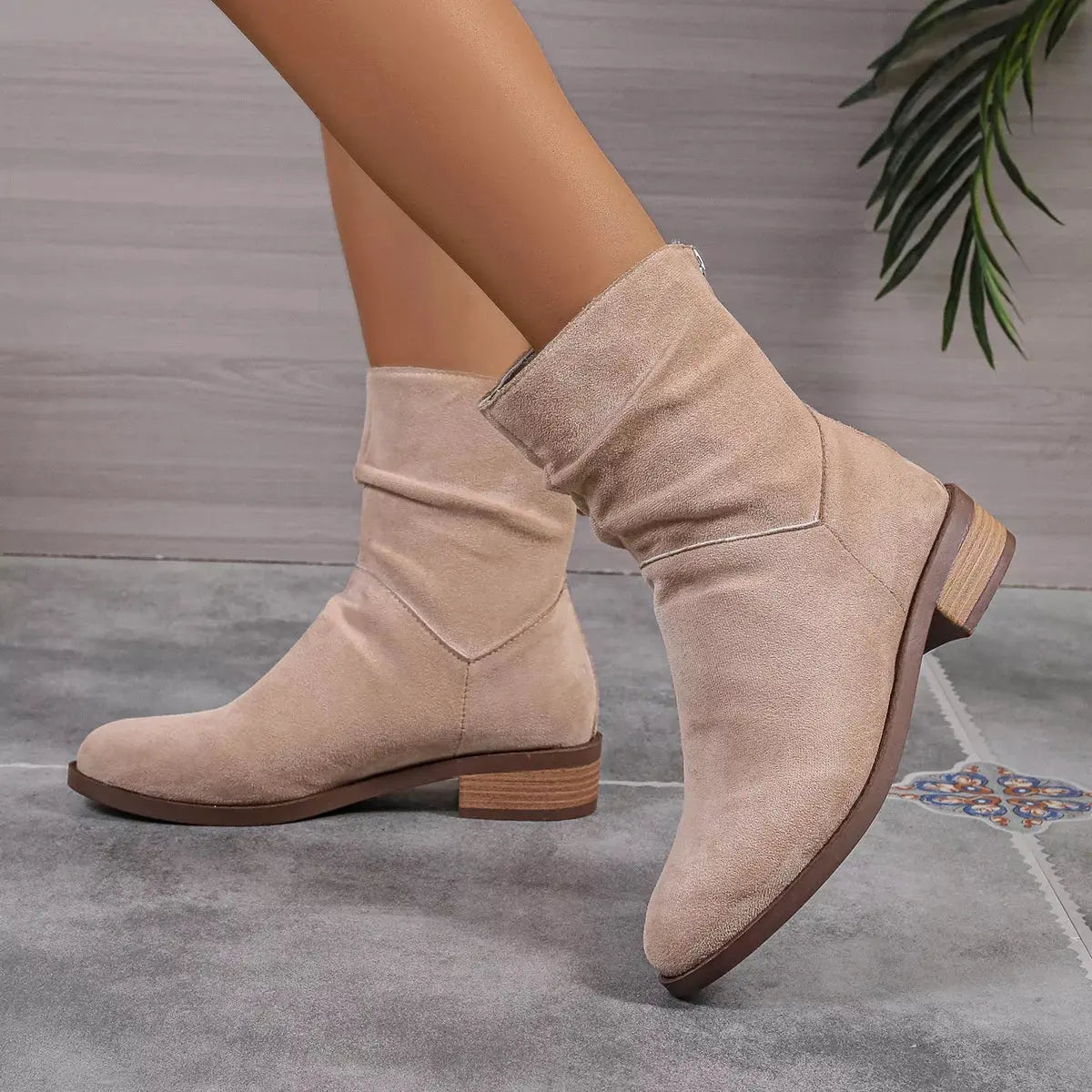Point Toe Block Heels Boots by Partner Label