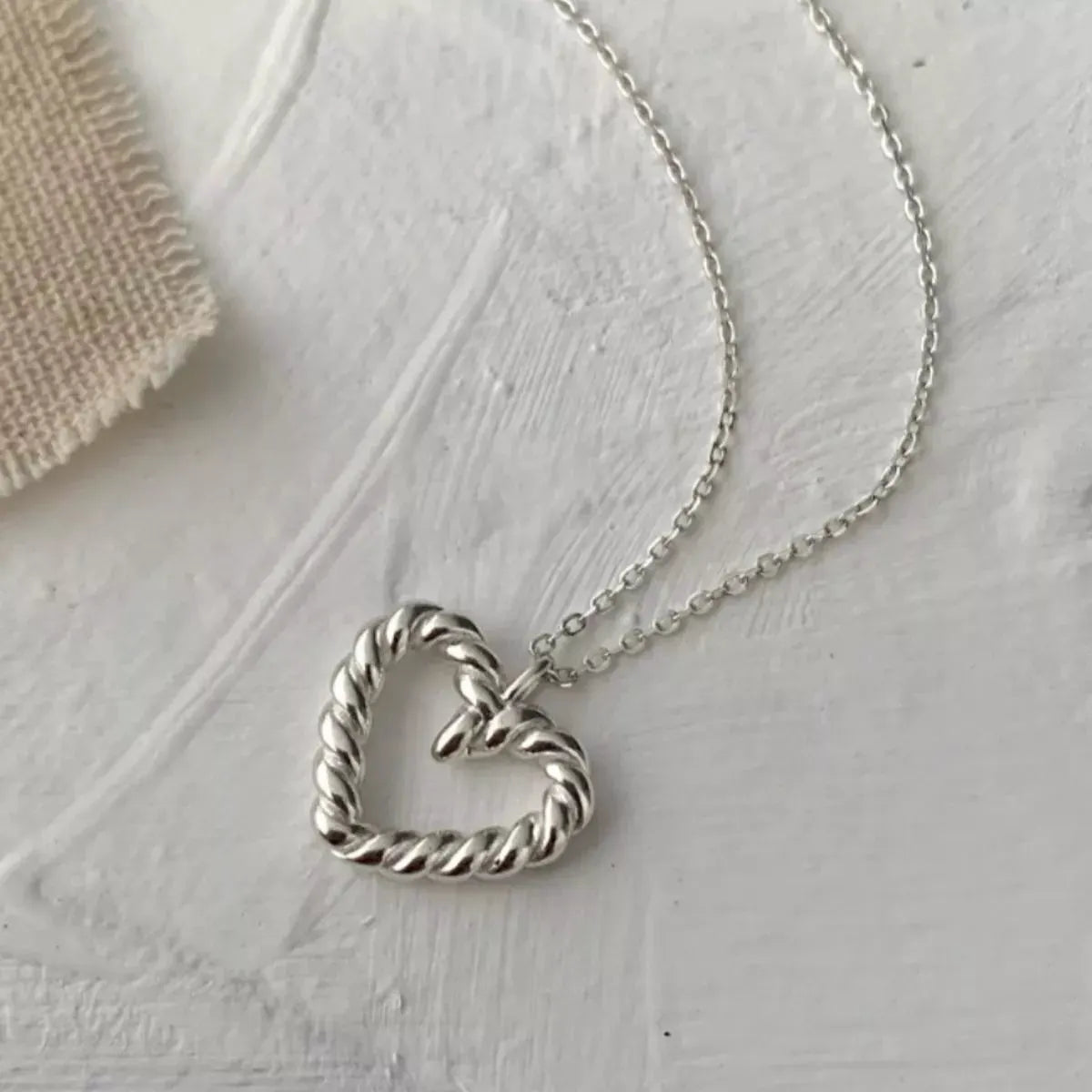 925 Sterling Silver Heart Necklace by Partner Labels