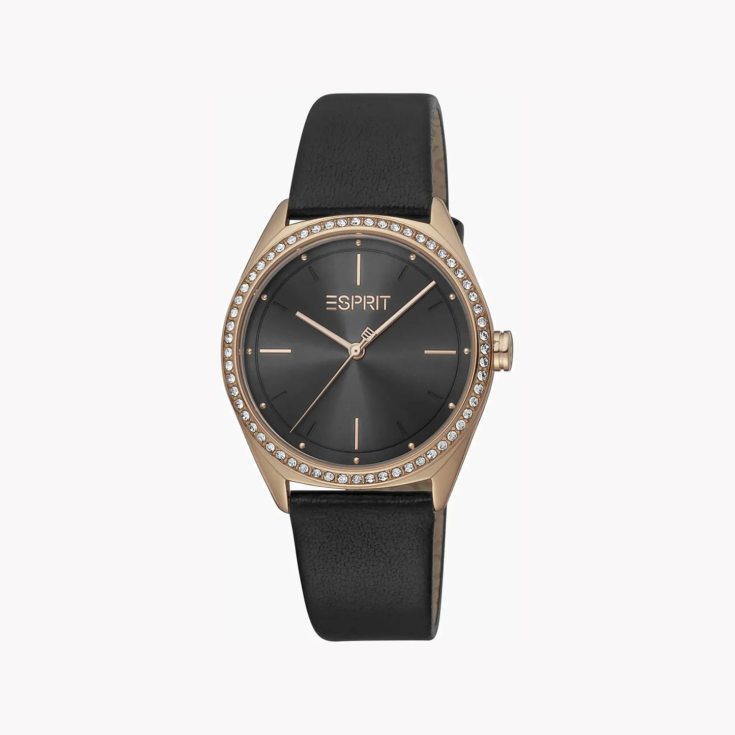 Esprit Women's Black Leather Watch, Black Dial | Es1l234m0035 by ESPRIT