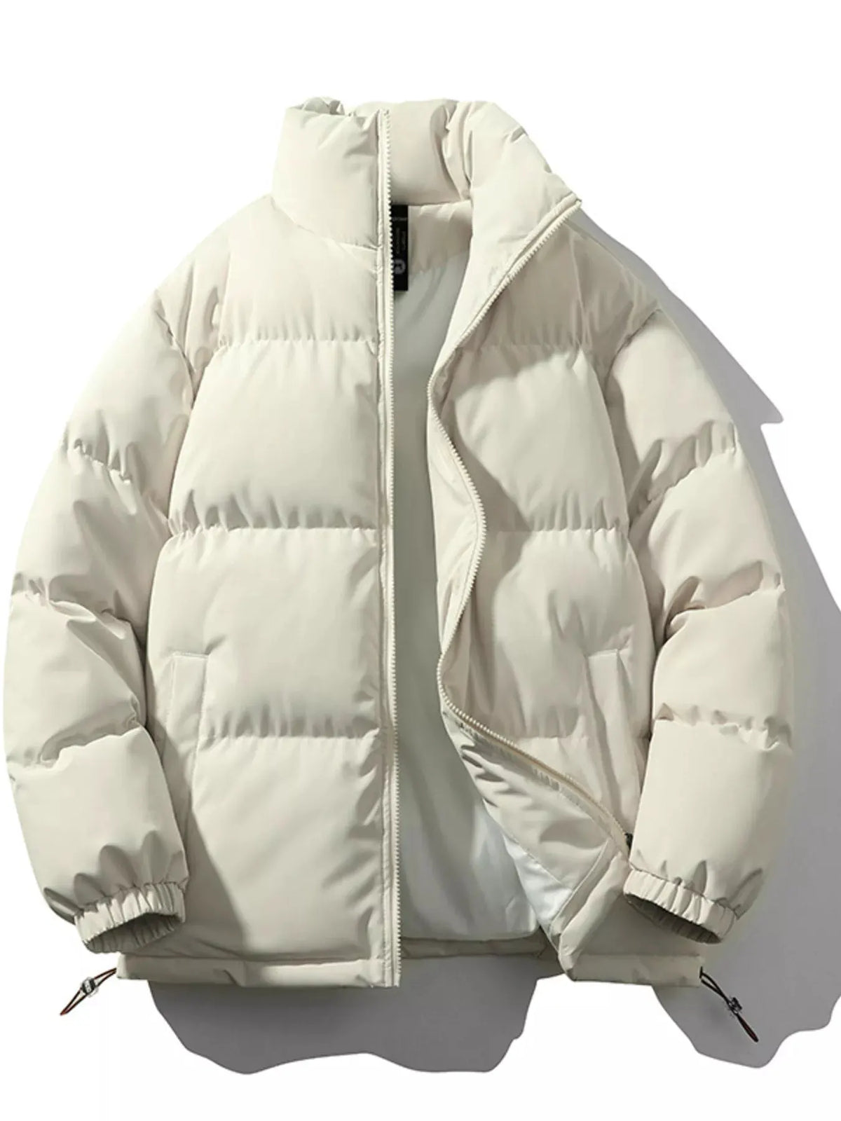 Men's Full Size Padded Zip Up Puffer Jacket Plus Size by Partner Label
