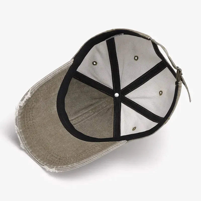 Distressed Washed Adjustable Baseball Cap by Partner Label