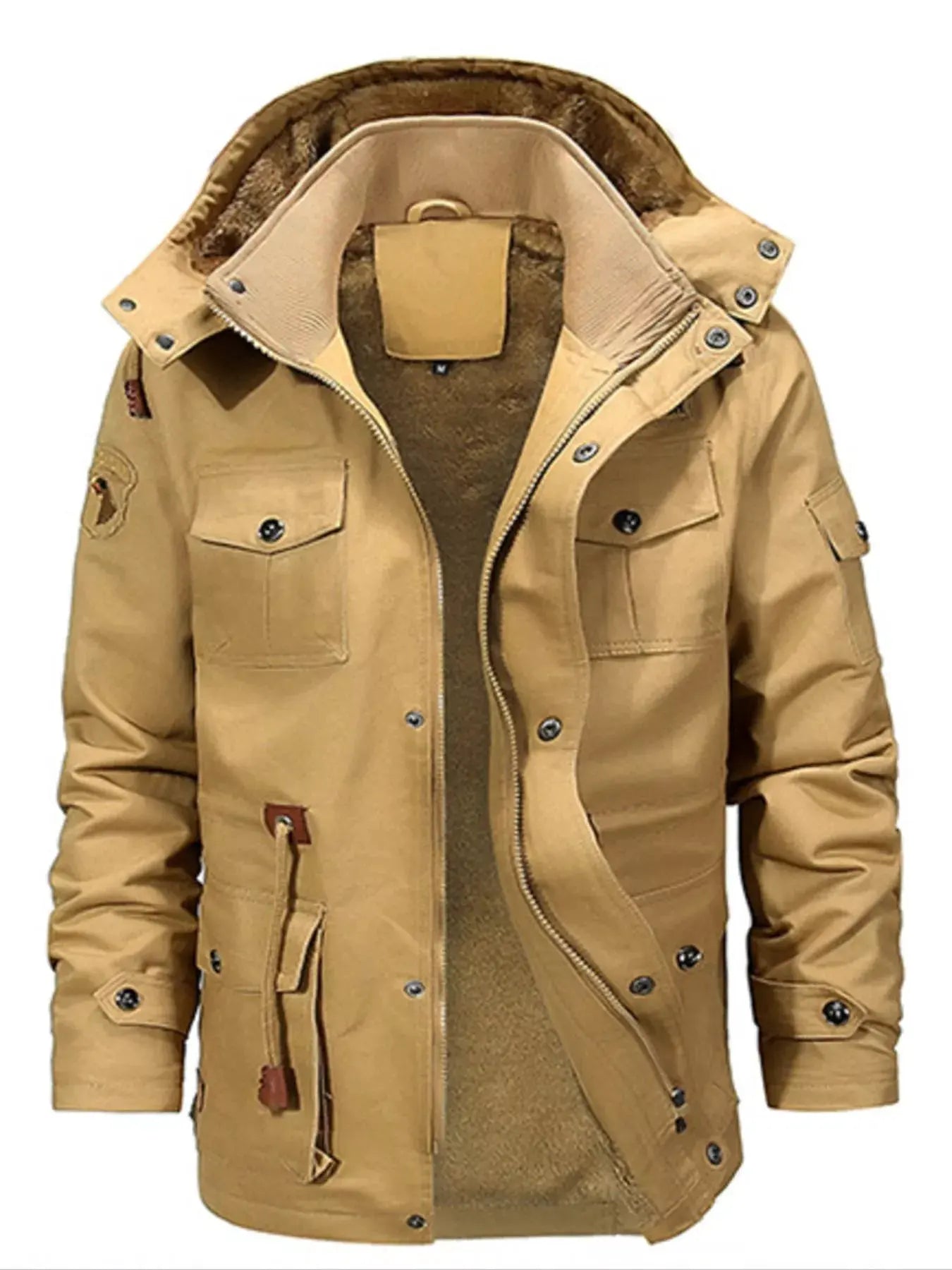 Men's Full Size Zip Up Fleece Lined Jacket Plus Size by Partner Label
