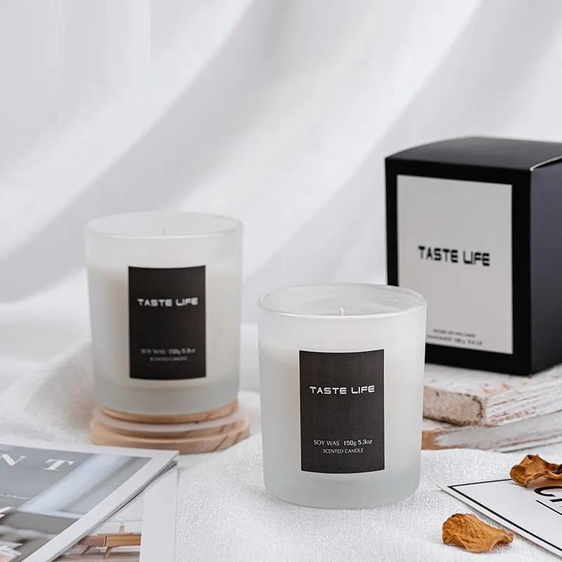 Smokeless Handmade Soy Wax Scented Candle With Clear Wooden Cover by Maiden-Art