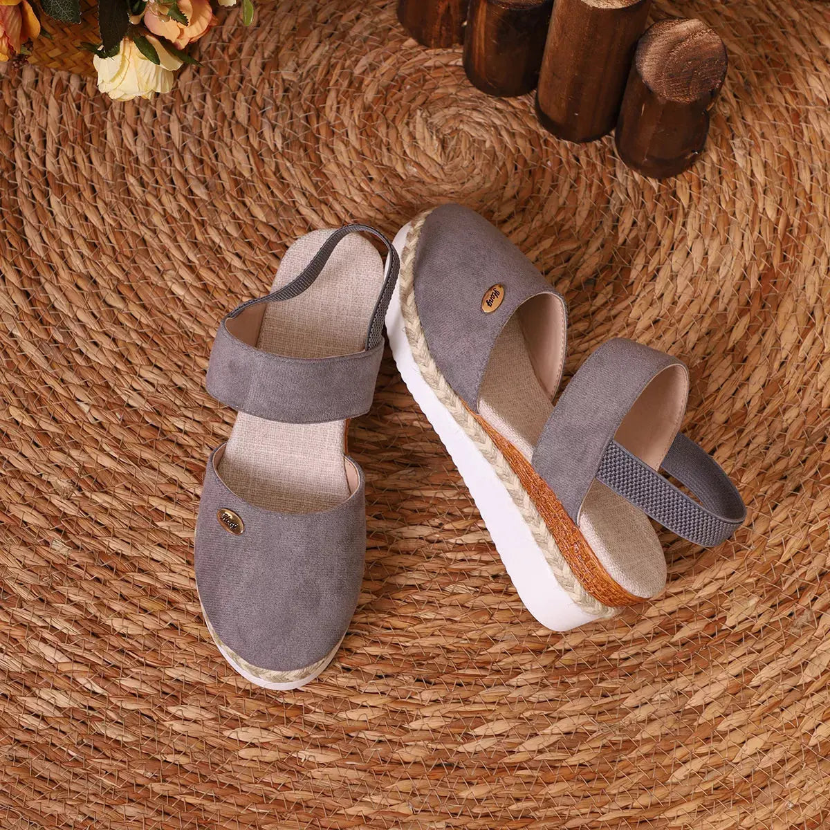 Espadrille Wedge Sandals with Ankle Strap | Partner Labels Selection by Partner Label