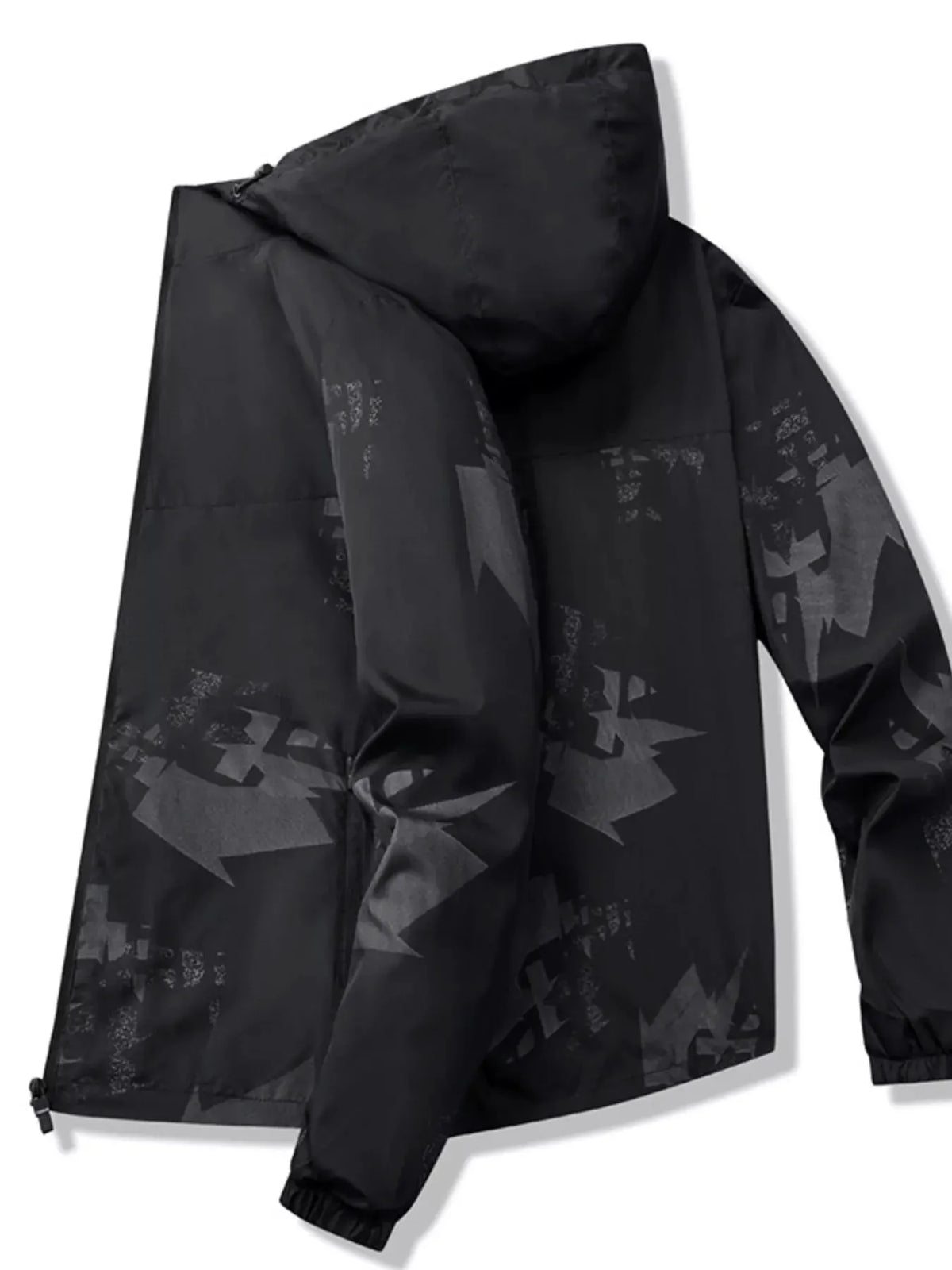 Men's Plus Size Lightweight Hooded Windbreaker Jacket by Partner Label