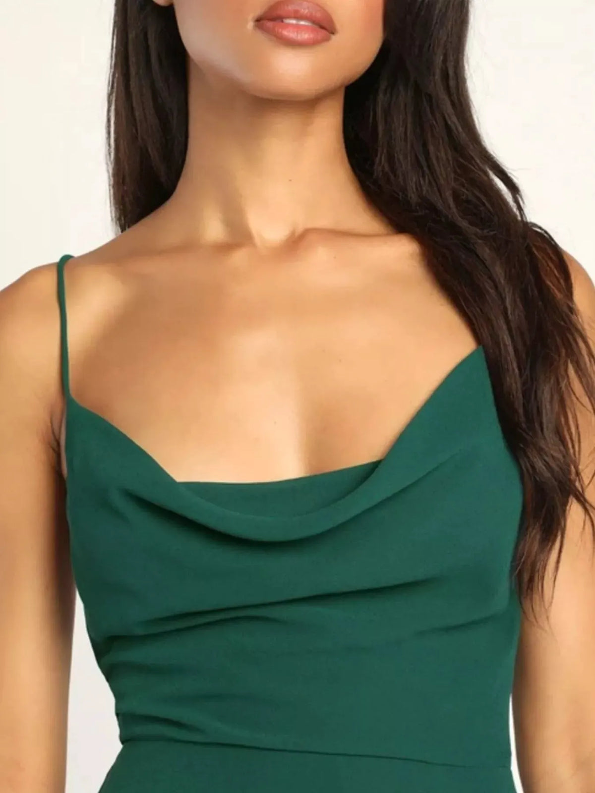 Slit Cowl Neck Maxi Dress by Partner Label