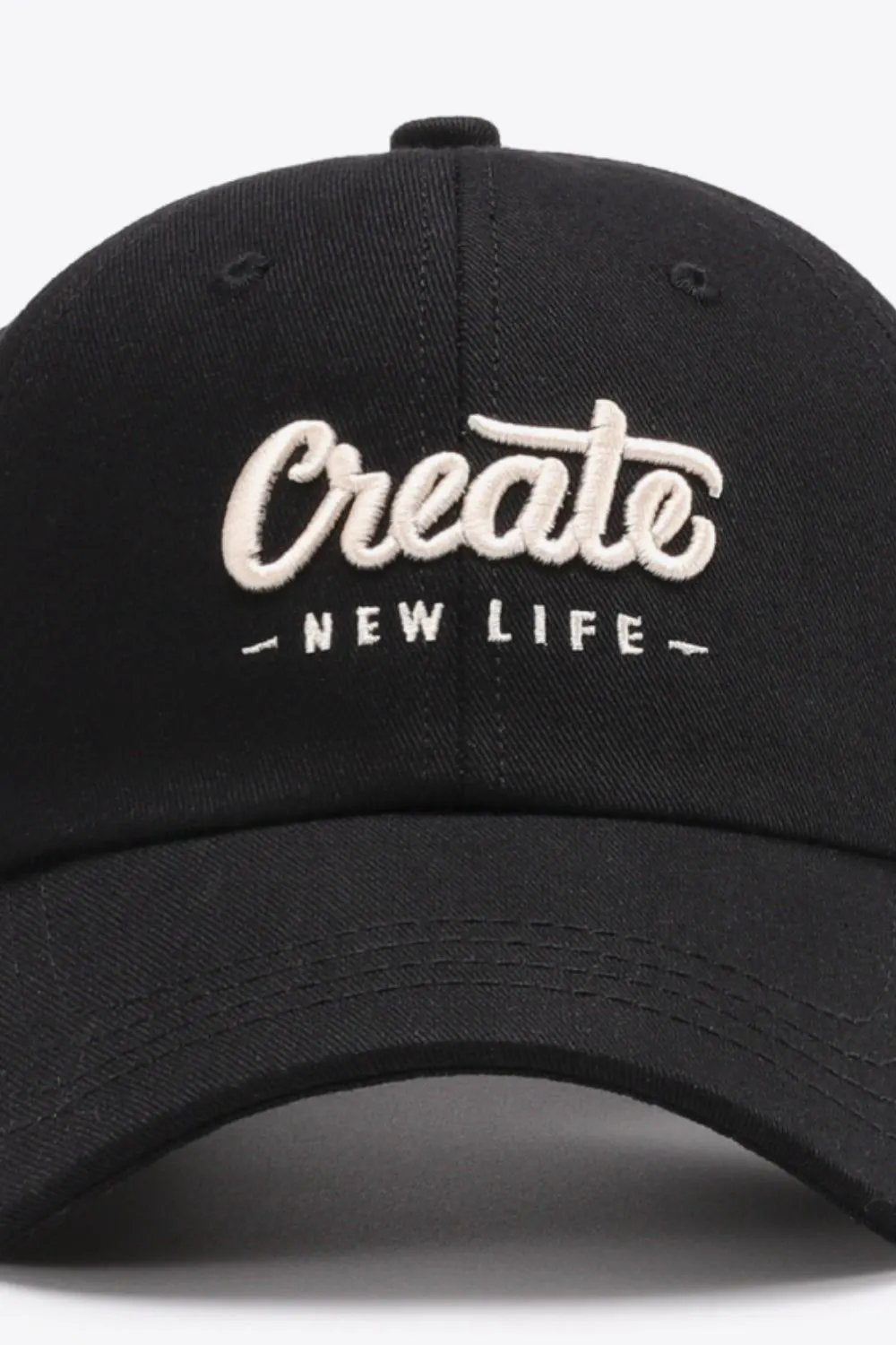 CREATE NEW LIFE Adjustable Cotton Baseball Cap by Partner Label