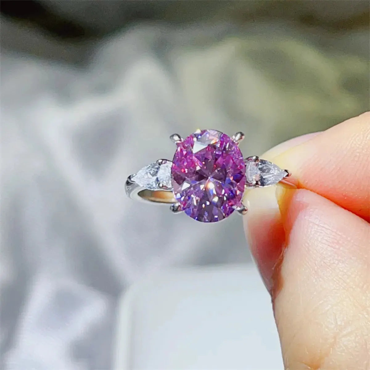 3 Carat Moissanite 925 Sterling Silver Ring by Partner Label
