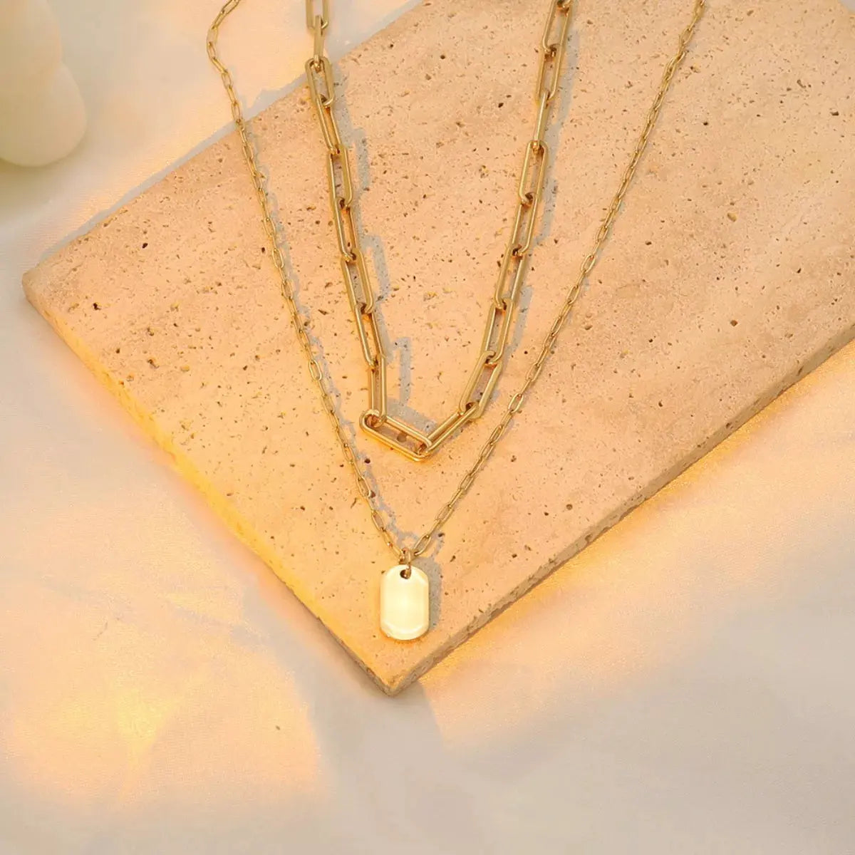 18K Gold-Plated Double Layered Necklace by Partner Labels