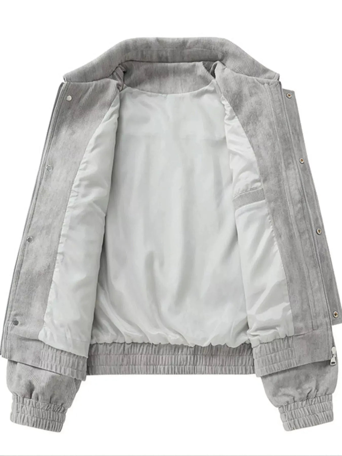 Men's Plus Size Casual Corduroy Snap-Down Jacket by Partner Label
