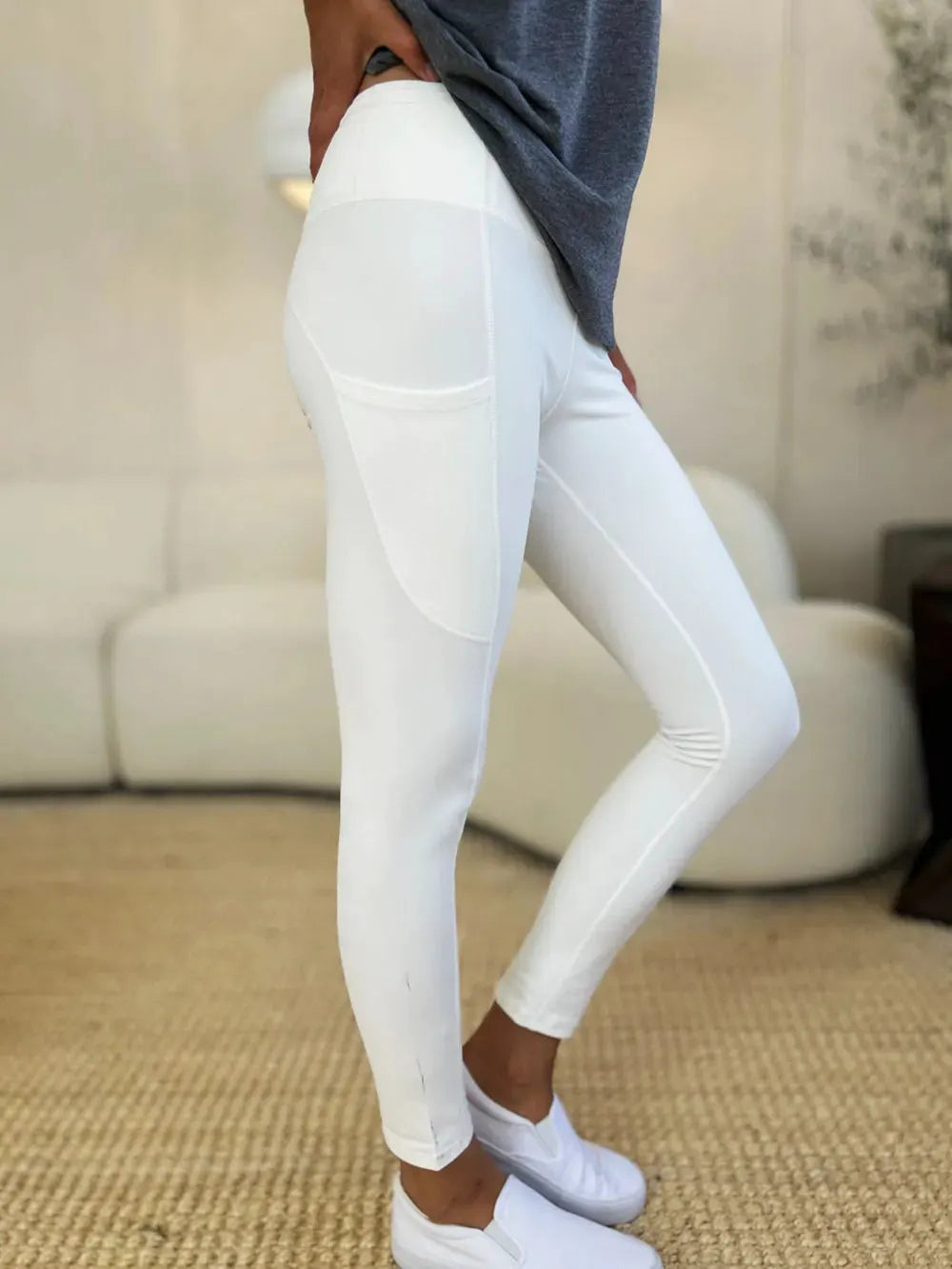 Wide Waistband Sports Leggings by Partner Label