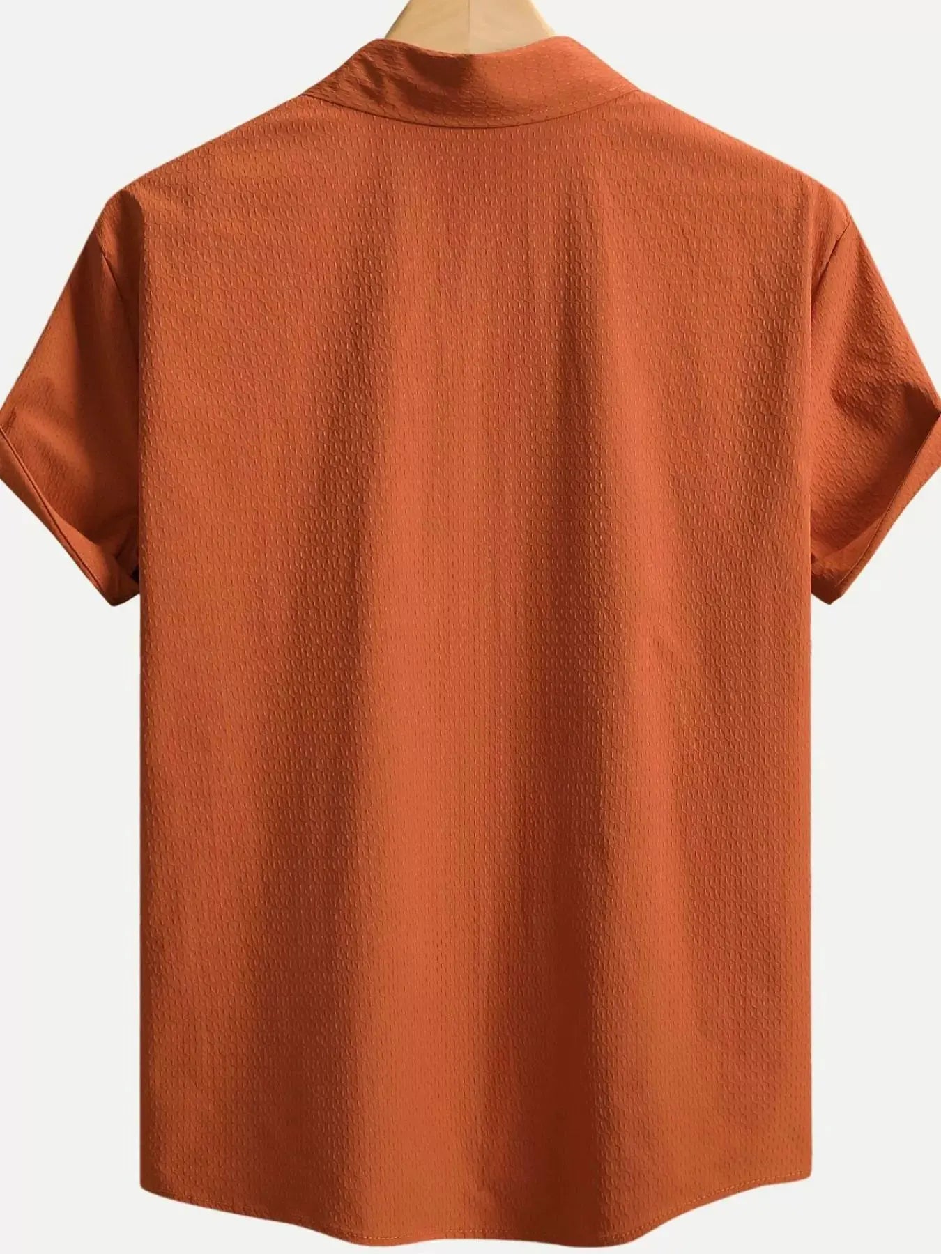Men's Full Size Short-Sleeve Casual Shirt Plus Size by Trendsi