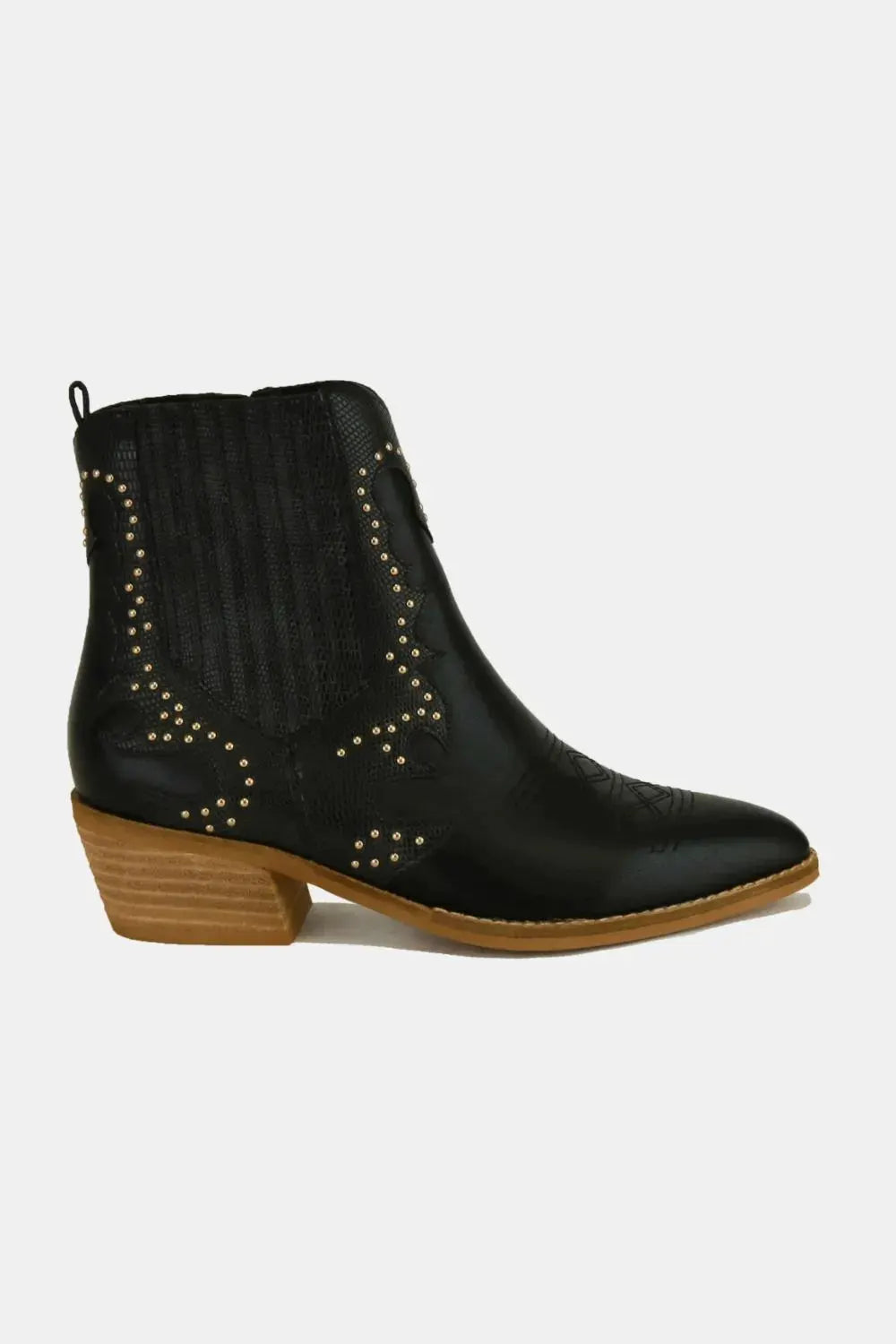 Beast Fashion Studded Detail Point Toe Boots by Beast Fashion