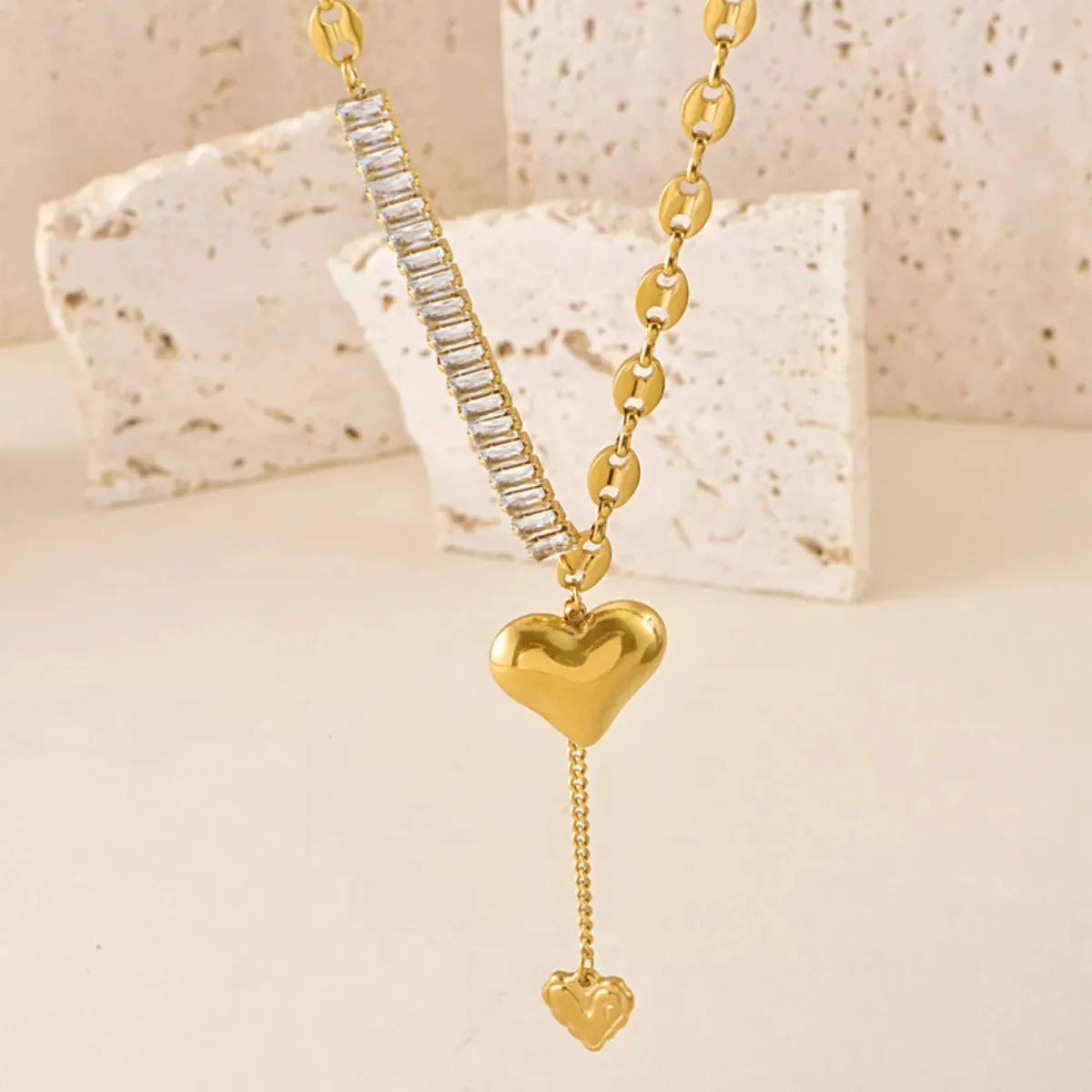 18K Gold-Plated Heart Necklace by Partner Labels