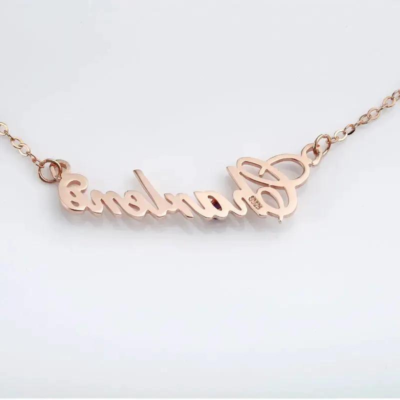 Full Silver Diamond Name Necklace by Maiden-Art