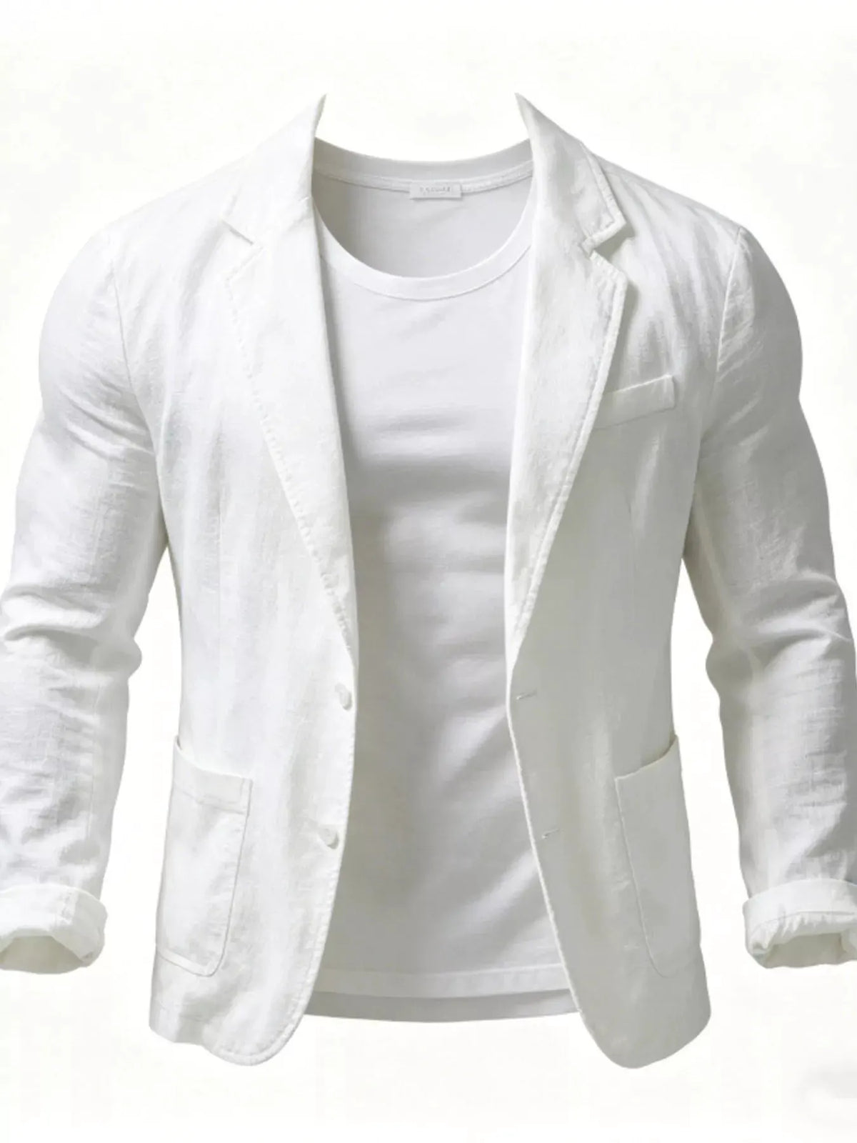 Men's Plus Size Button Up Long Sleeve Blazer by Trendsi