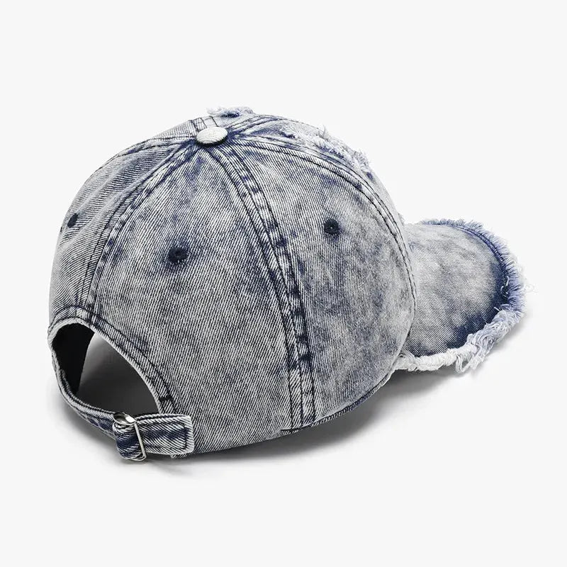 Distressed Cotton Adjustable Baseball Cap by Partner Label
