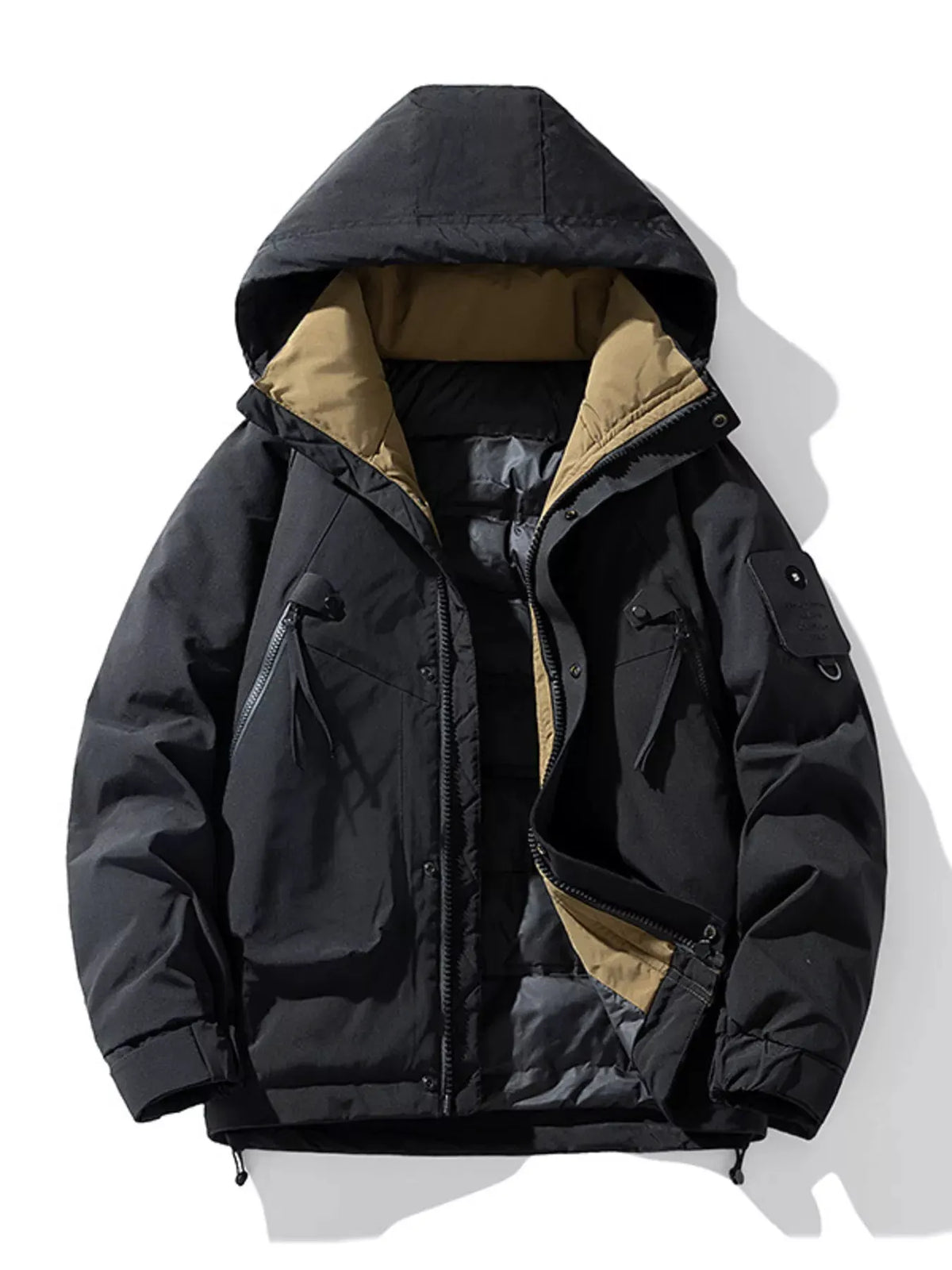Men's Plus Size Hooded Winter Padded Jacket by Partner Label