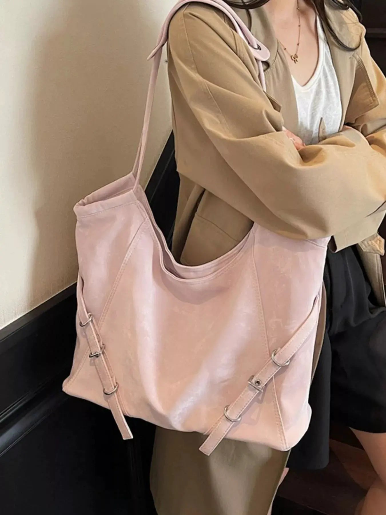 Faux Leather Tote Bag by Partner Label