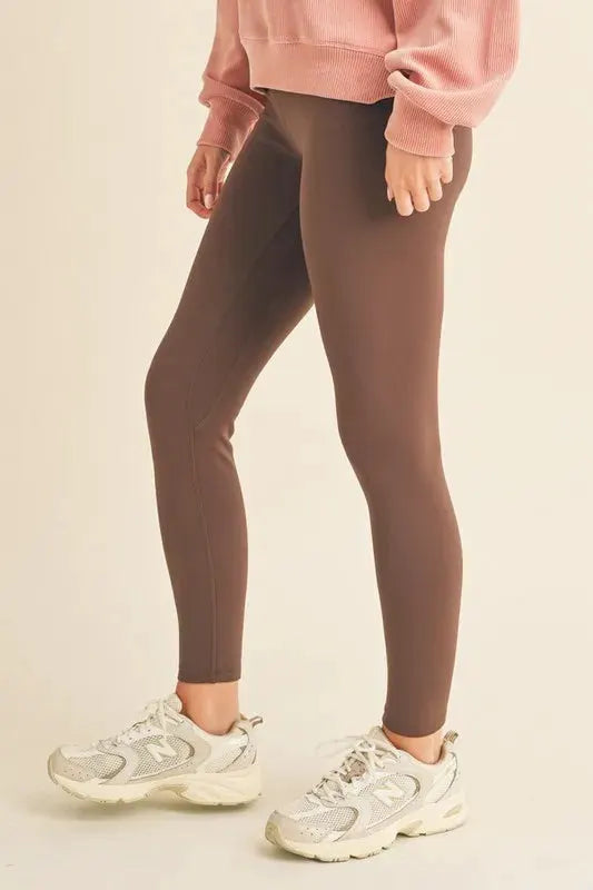 Yelete Full Size Fleece Lined High Waisted Leggings by Yelete