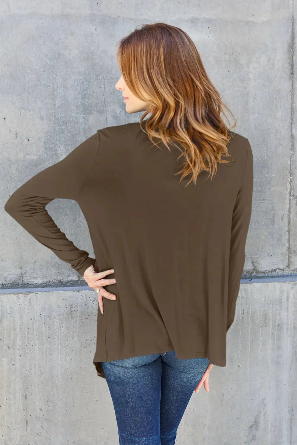 Basic Bae Full Size Open Front Long Sleeve Cardigan by Basic Bae