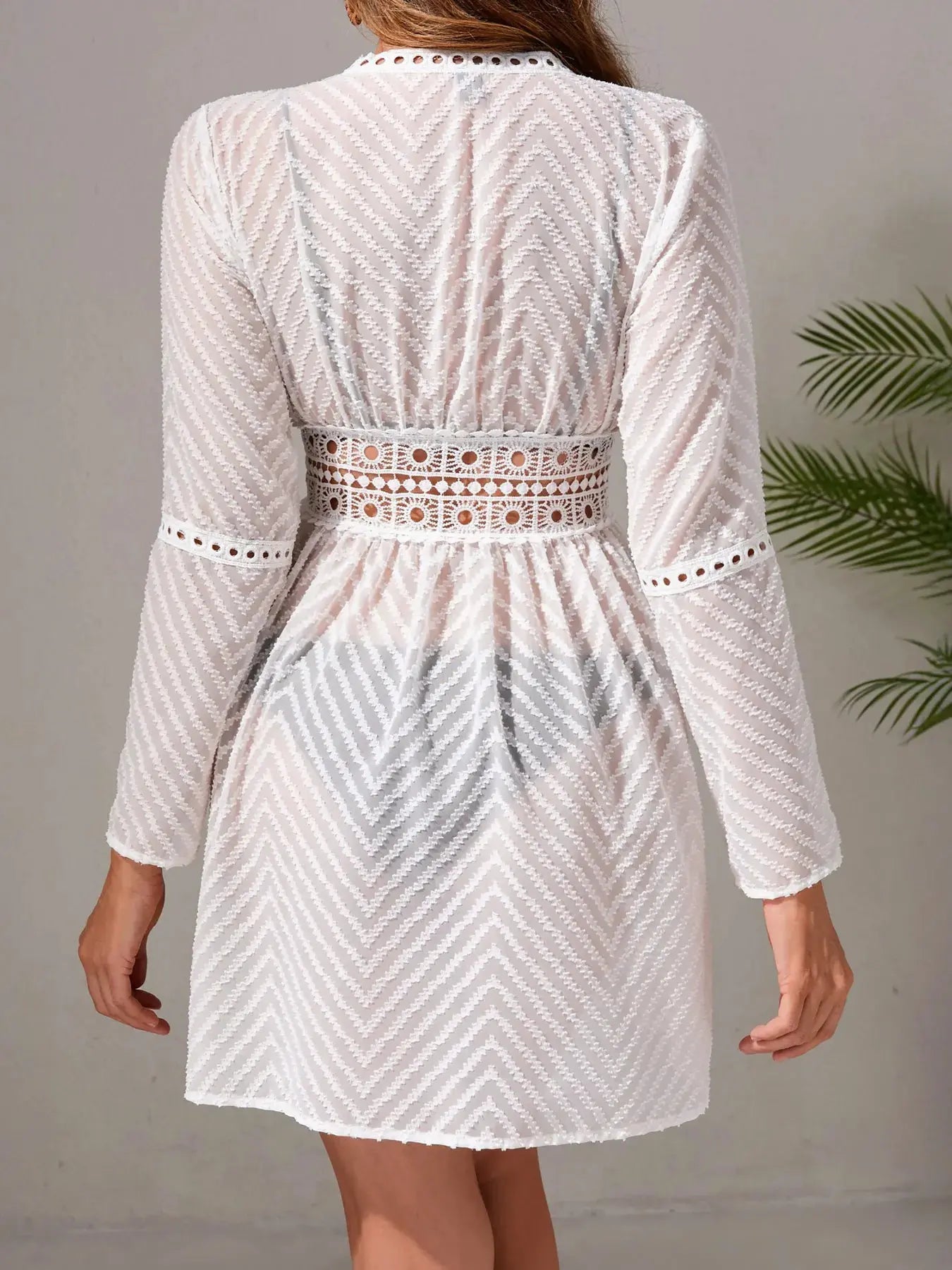 Chevron Crochet Lace Cover-Up by Partner Labels