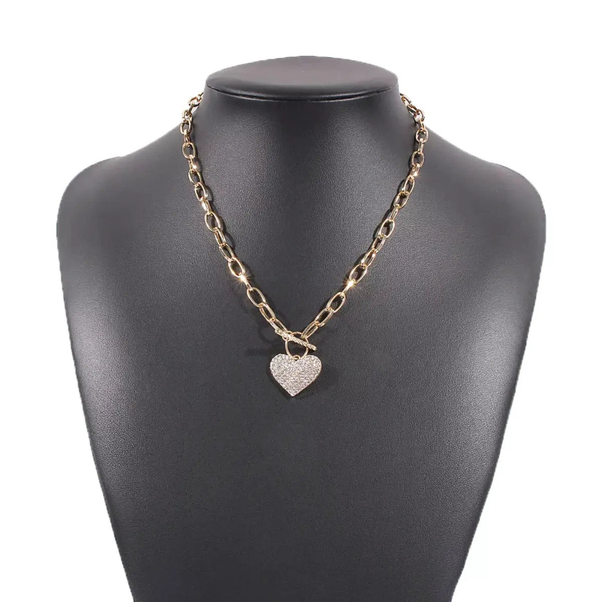 18K Gold-Plated Heart Pendant Necklace by Partner Labels