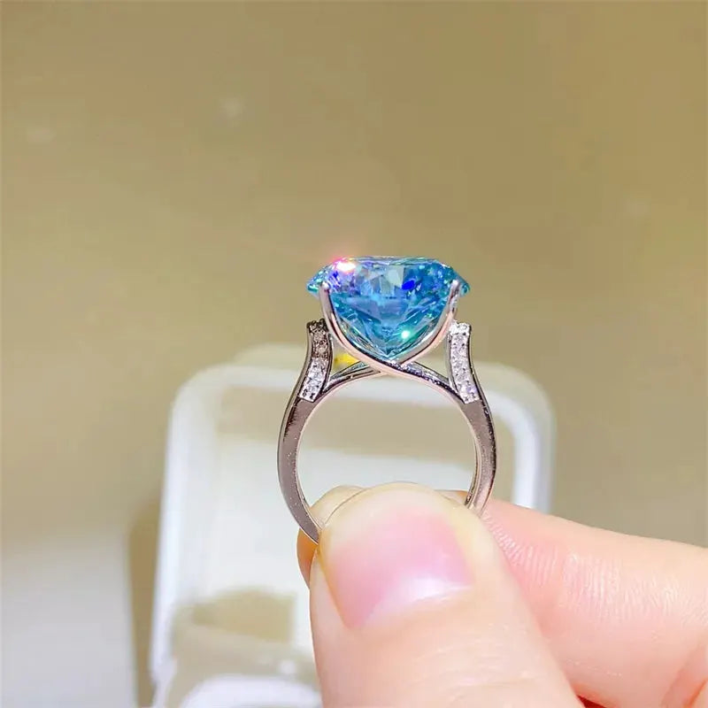 5 Carat Moissanite 925 Sterling Silver Ring by Partner Label