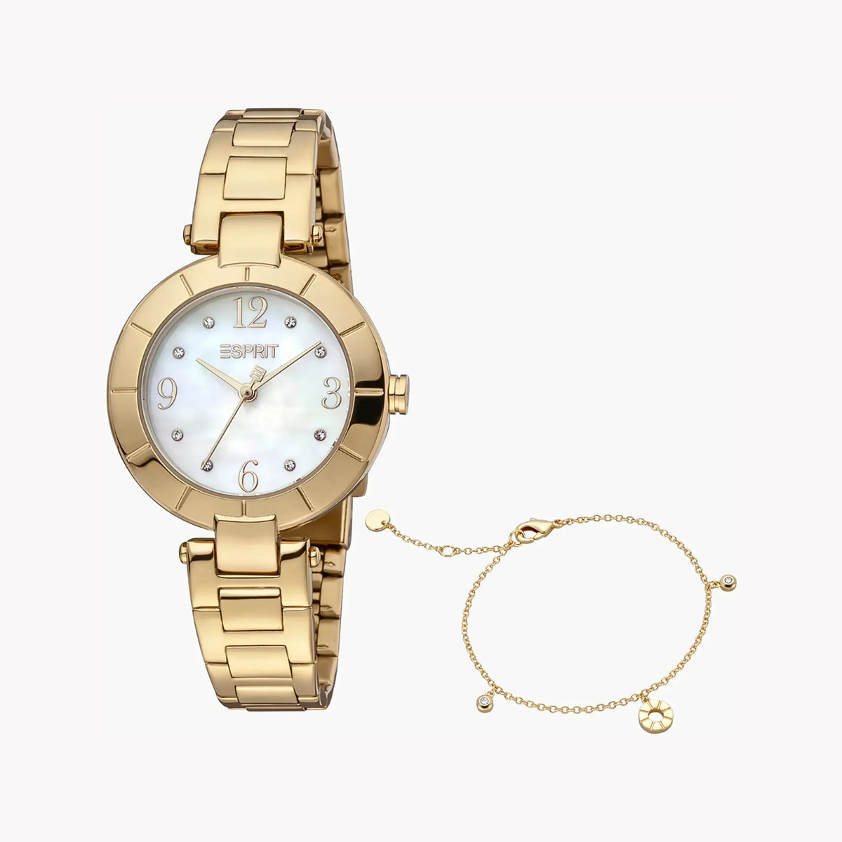 Esprit Women's Gold Stainless Steel Watch, White Dial | Es1l060m0125 by ESPRIT