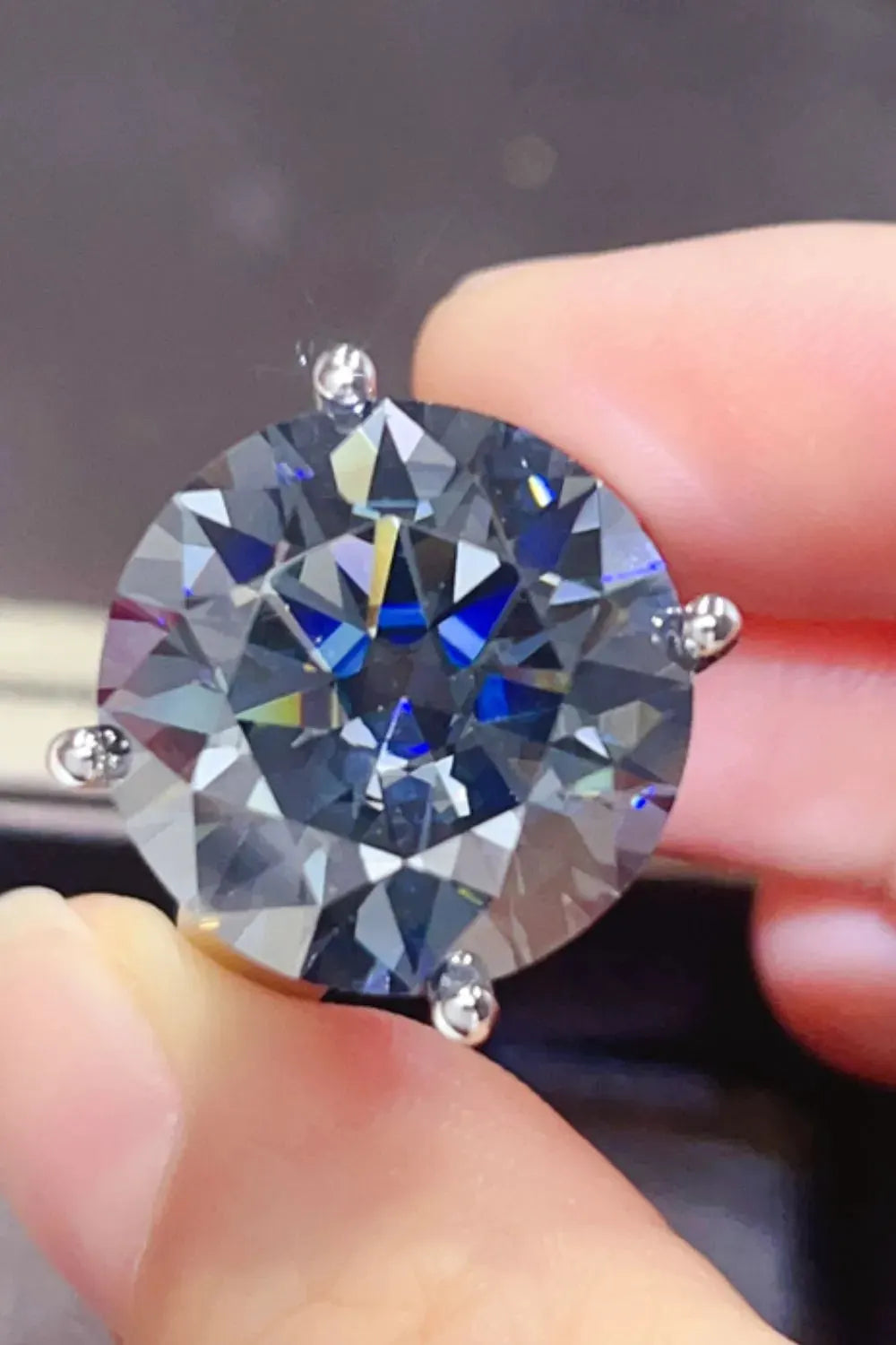 20 Carat Moissanite 925 Sterling Silver Ring by Partner Label