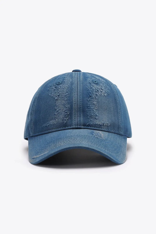 Distressed Adjustable Baseball Cap by Partner Label