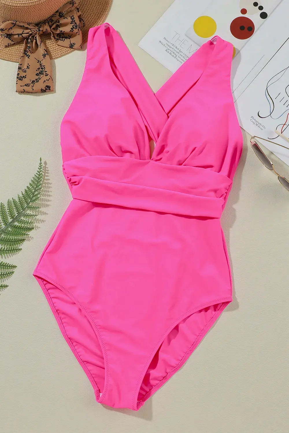 Crisscross Wide Strap One-Piece Swimwear by Partner Label