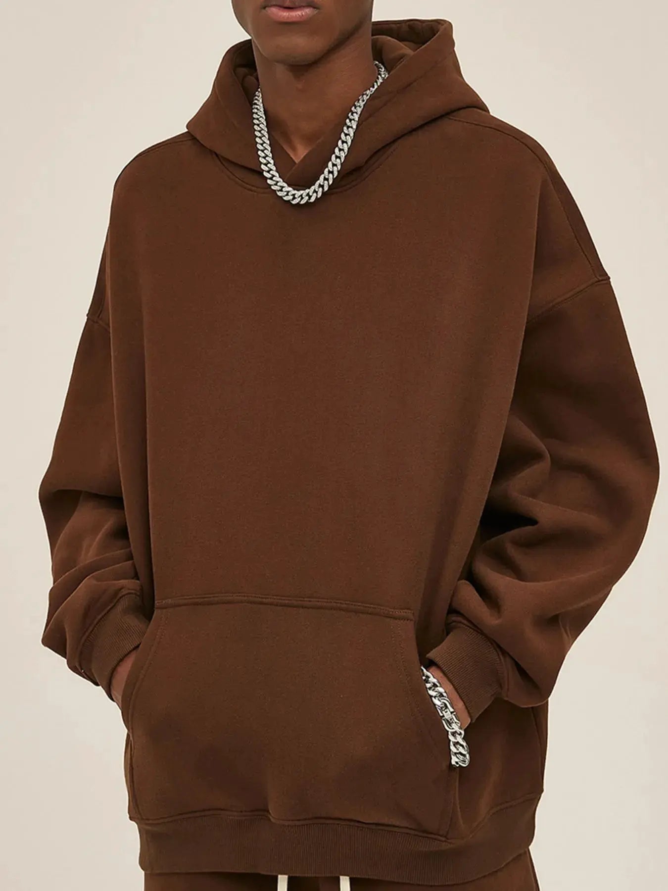 Men's Oversized Pocketed Long Sleeve Hoodie by Partner Label
