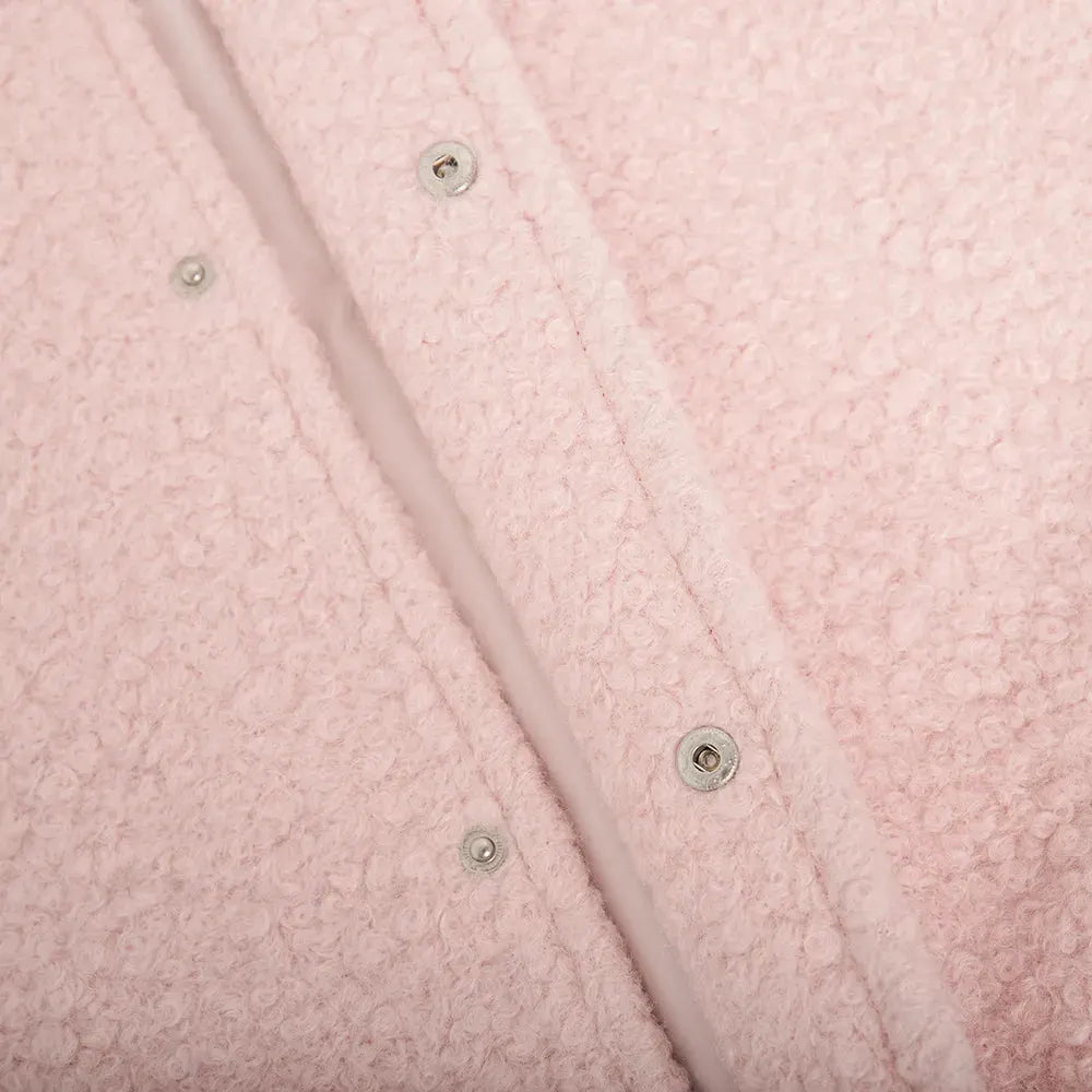 Double Take Plush Mock Neck Snap Down Jacket with Pockets by Double Take