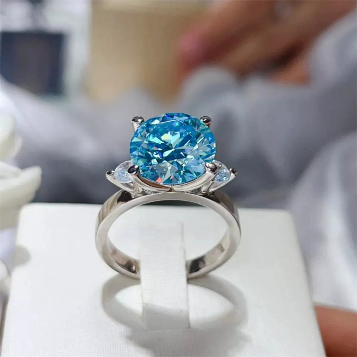 5 Carat Moissanite 925 Sterling Silver Ring by Partner Label