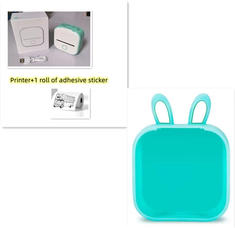 Portable Mini Thermal Label Printer Home Photo Printer Student Wrong Question Printer Bluetooth-compatible Mini Label Printer Price Tag by Maiden-Art