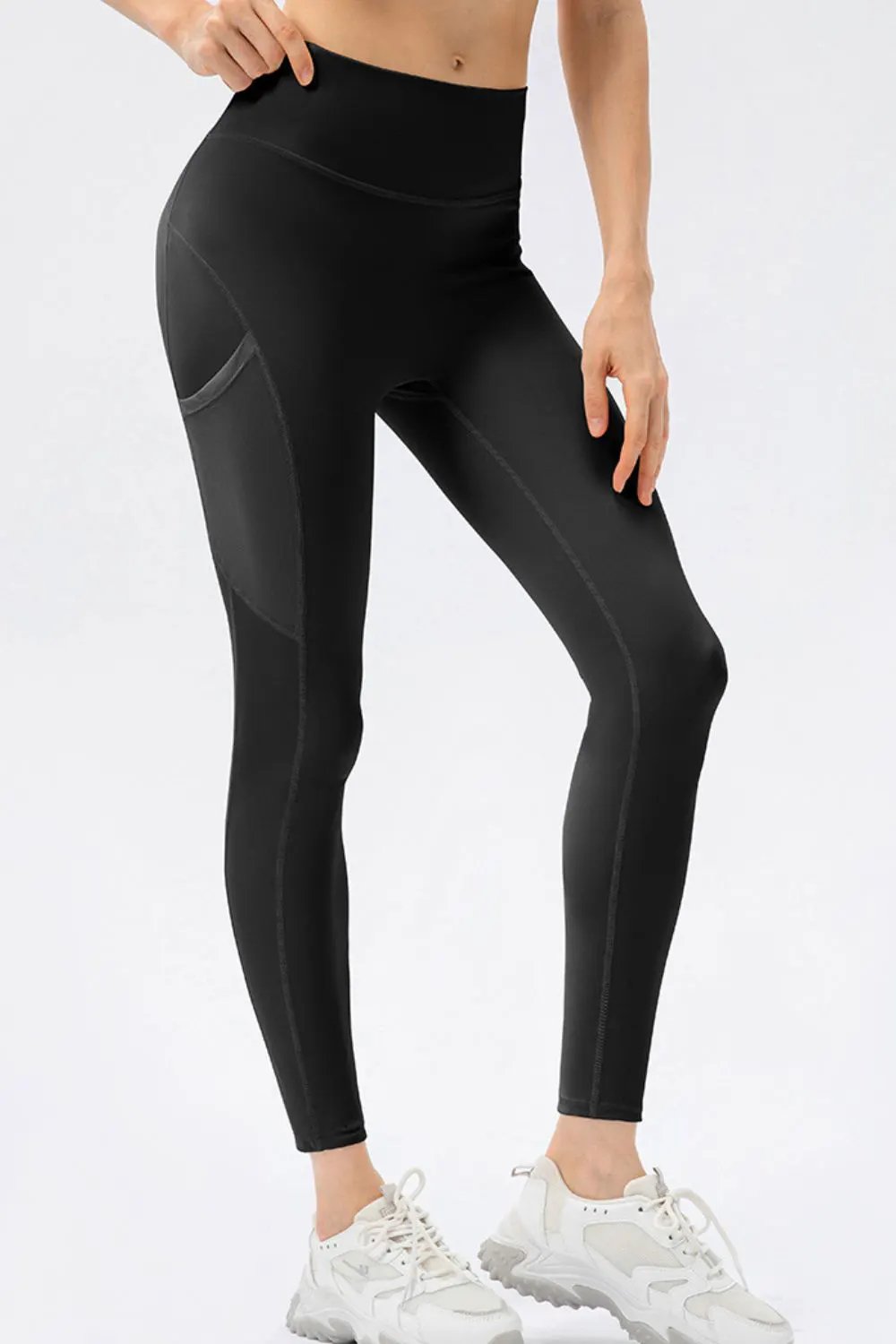 High Waist Slim Fit Long Sports Pants by Partner Label