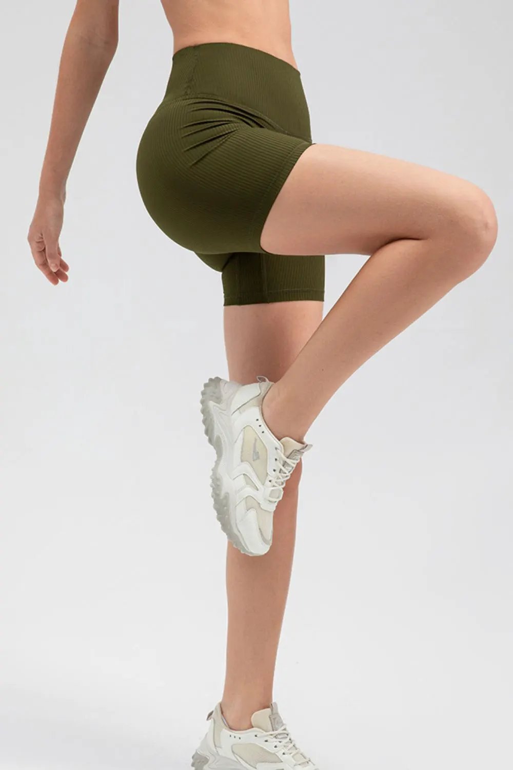 Wide Waistband Slim Fit Sports Shorts by Partner Label