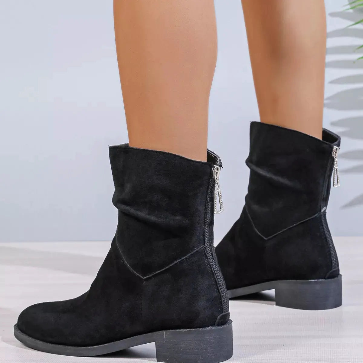 Point Toe Block Heels Boots by Partner Label