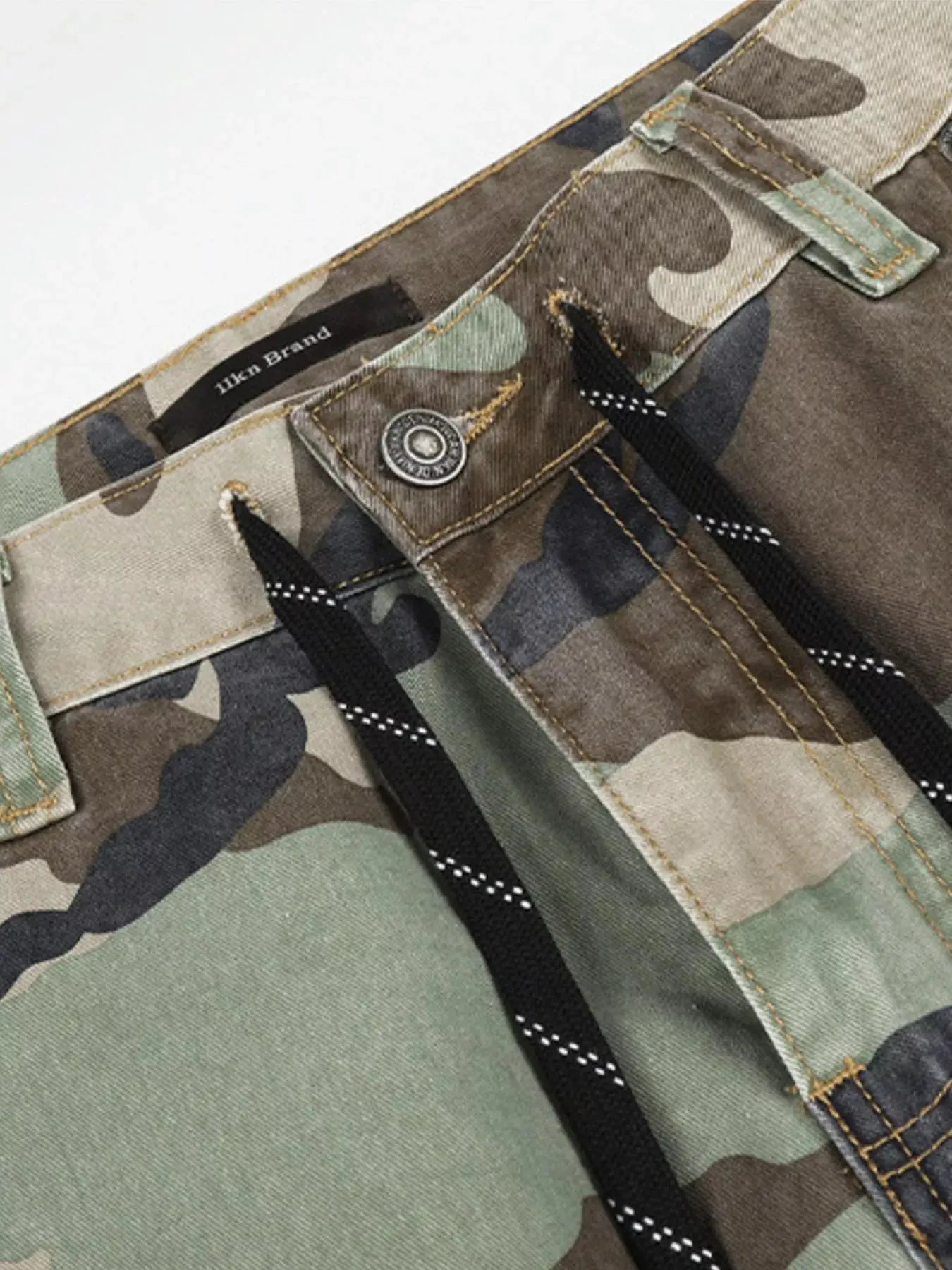 Men's Camouflage Leopard Patchwork Cargo Pants by Partner Label