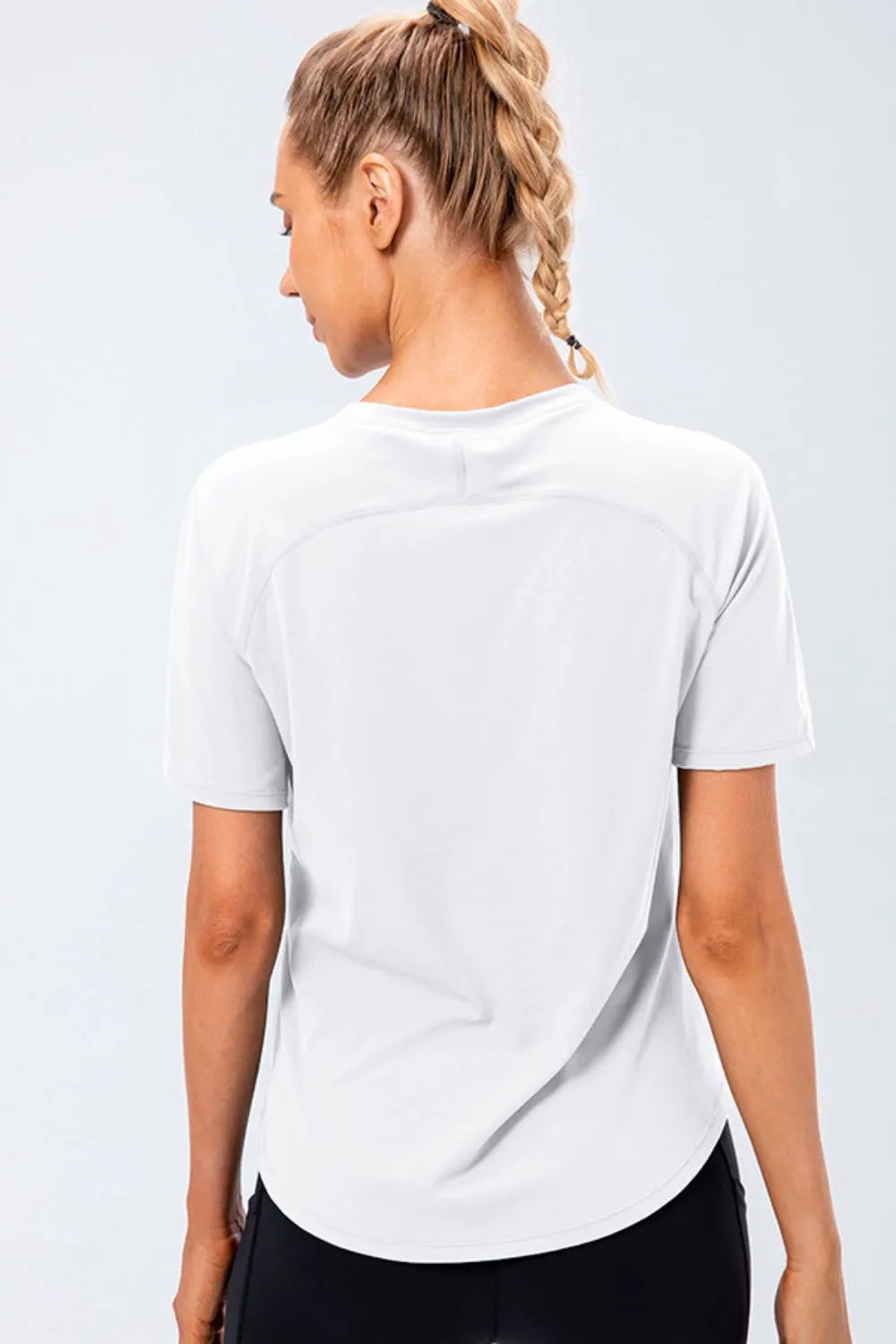 Round Neck Raglan Sleeve Active Tee by Partner Label