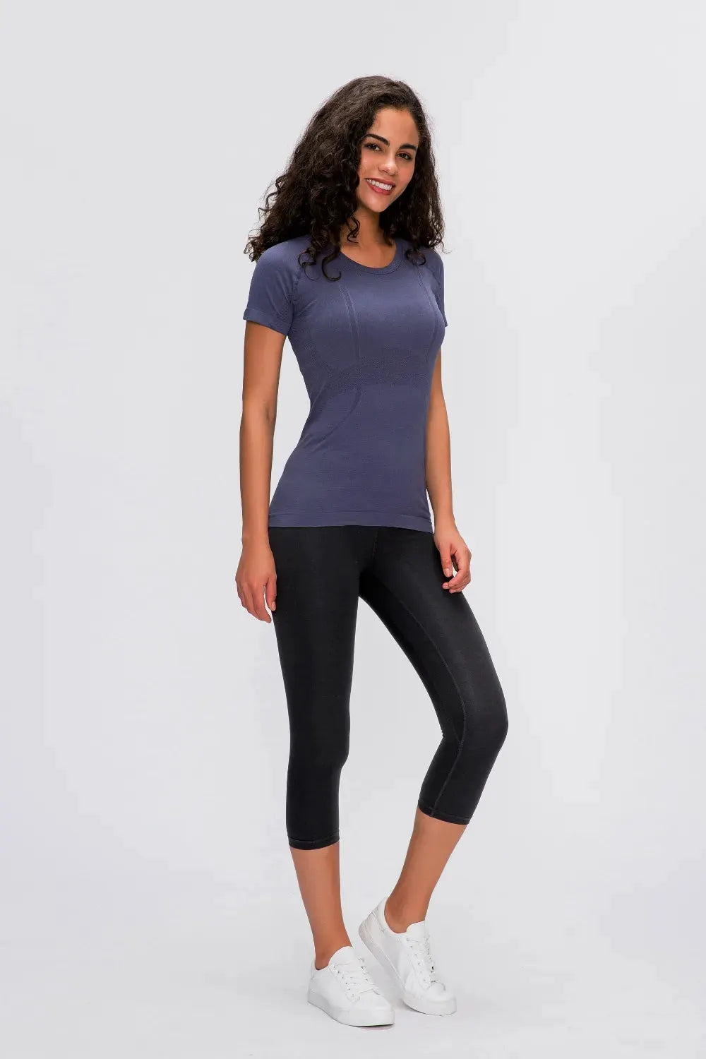 Millennia Round Neck Short Sleeve Active T-Shirt by Millennia