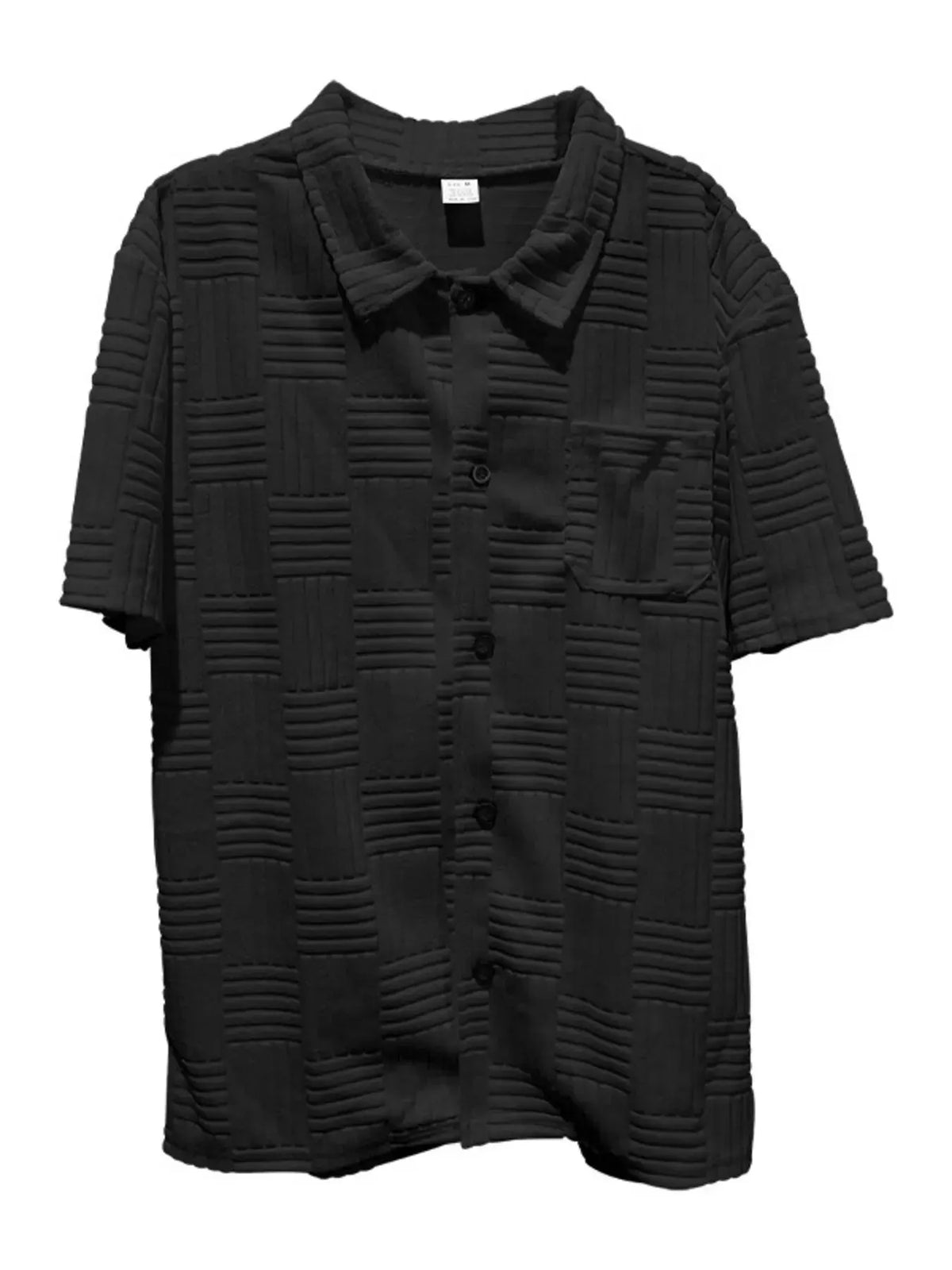 Men's Full Size Button Up Short Sleeve Top and Shorts Set Plus Size by Trendsi