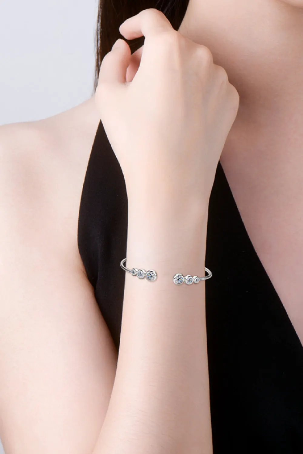 1.8 Carat Moissanite 925 Sterling Silver Bracelet by Partner Label