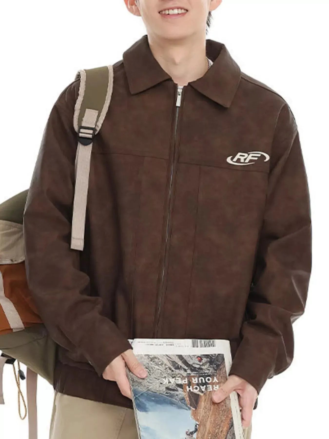 Men's Plus Size Wash Zip-Up Jacket by Partner Label