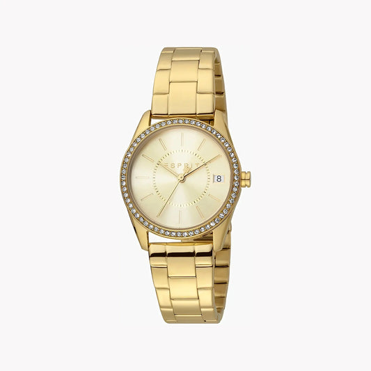 Esprit Women's Gold Stainless Steel Watch, Champagne Dial | Es1l158m0025 by ESPRIT