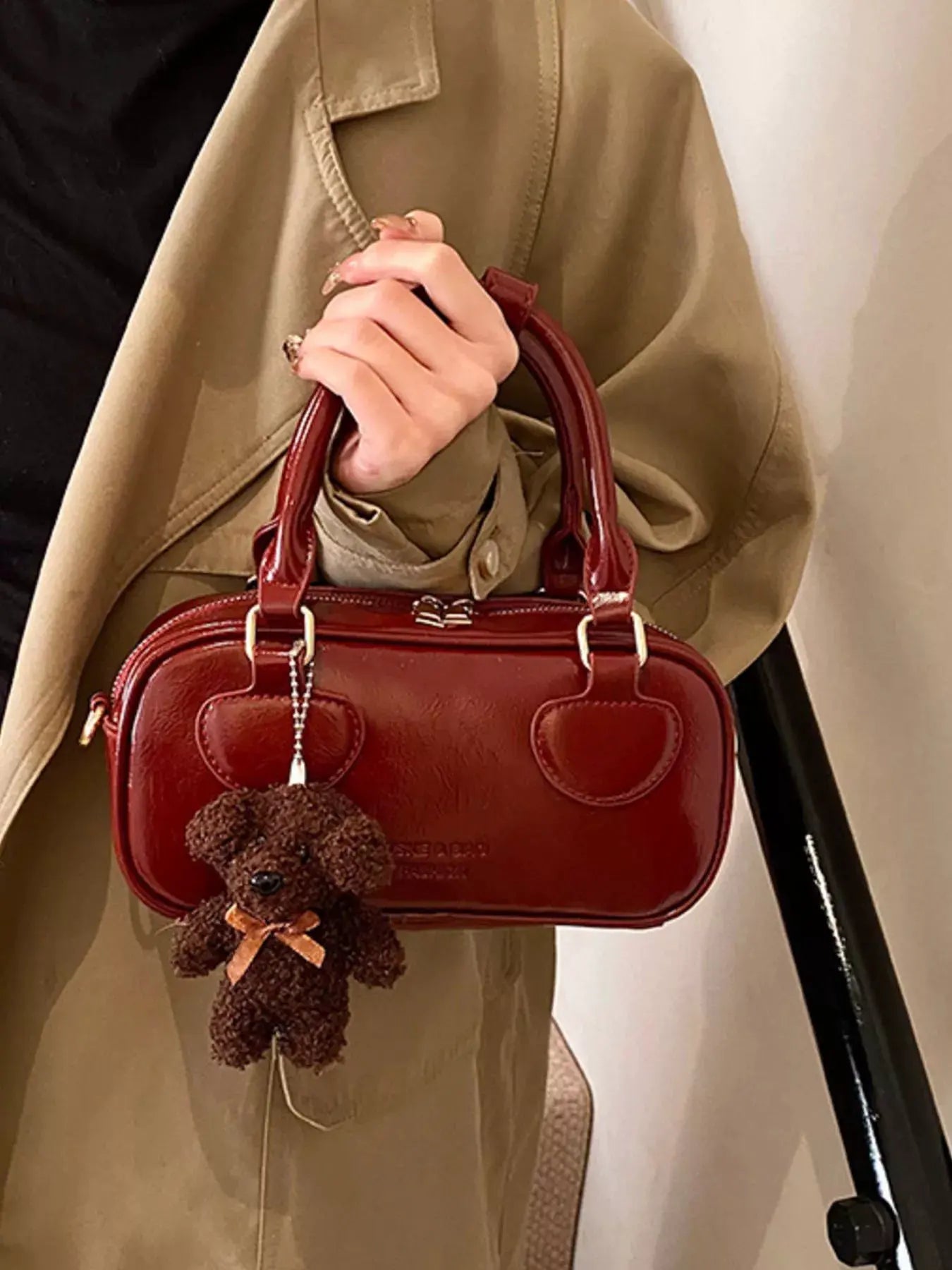 Vintage Style Crossbody Bag with Charm by Partner Label