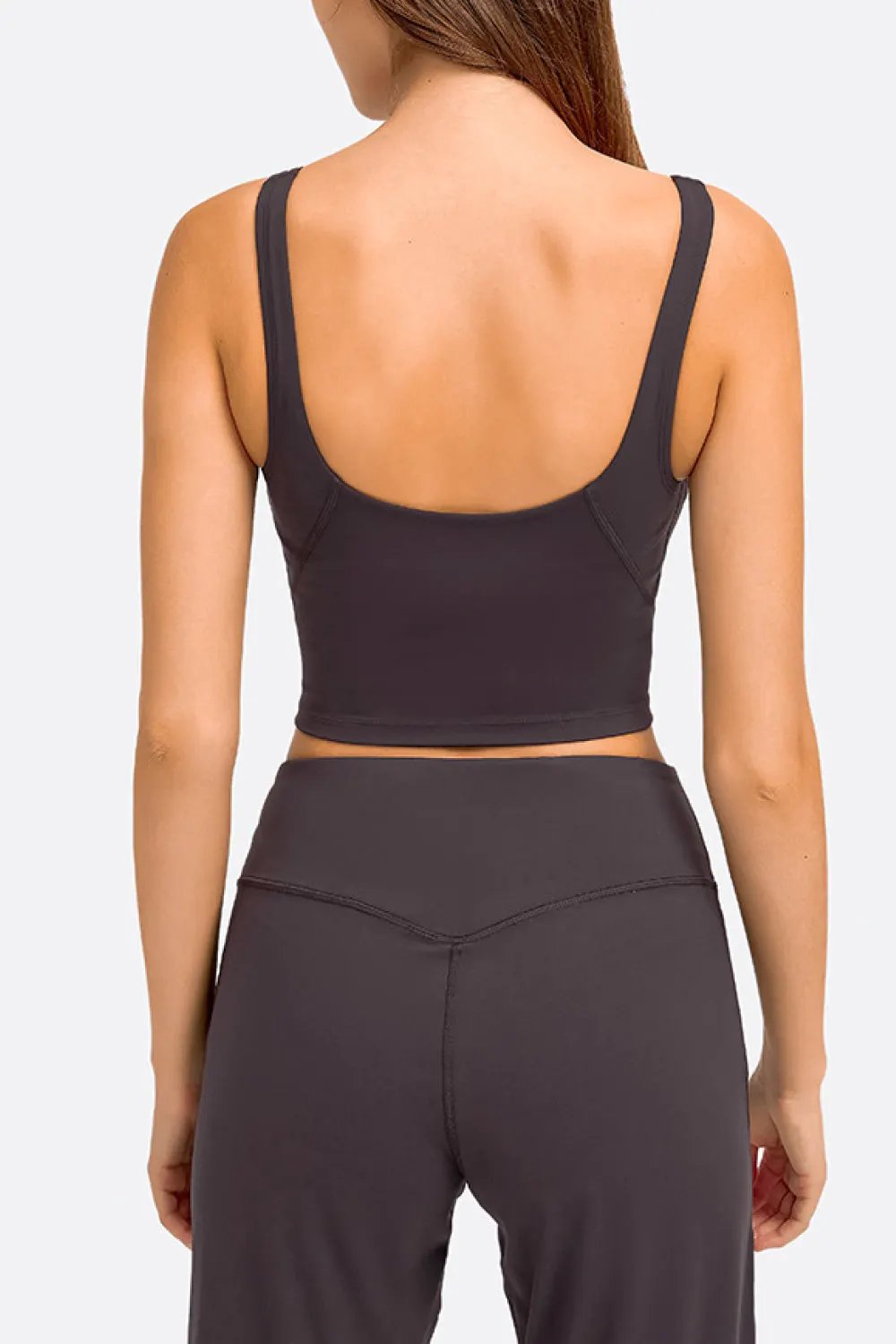 Millennia Deep V-Neck Crop Sports Bra by Millennia
