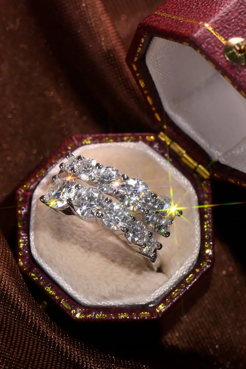 Adored Moissanite 925 Sterling Silver Ring by Partner Label