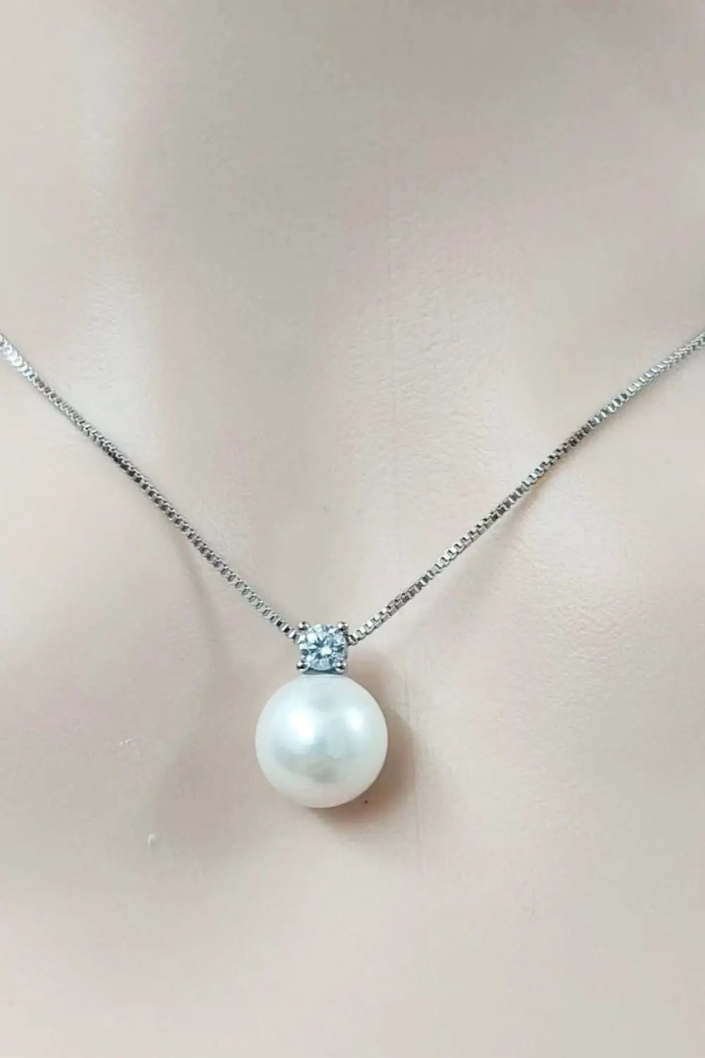 Freshwater Pearl 925 Sterling Silver Necklace by Partner Labels